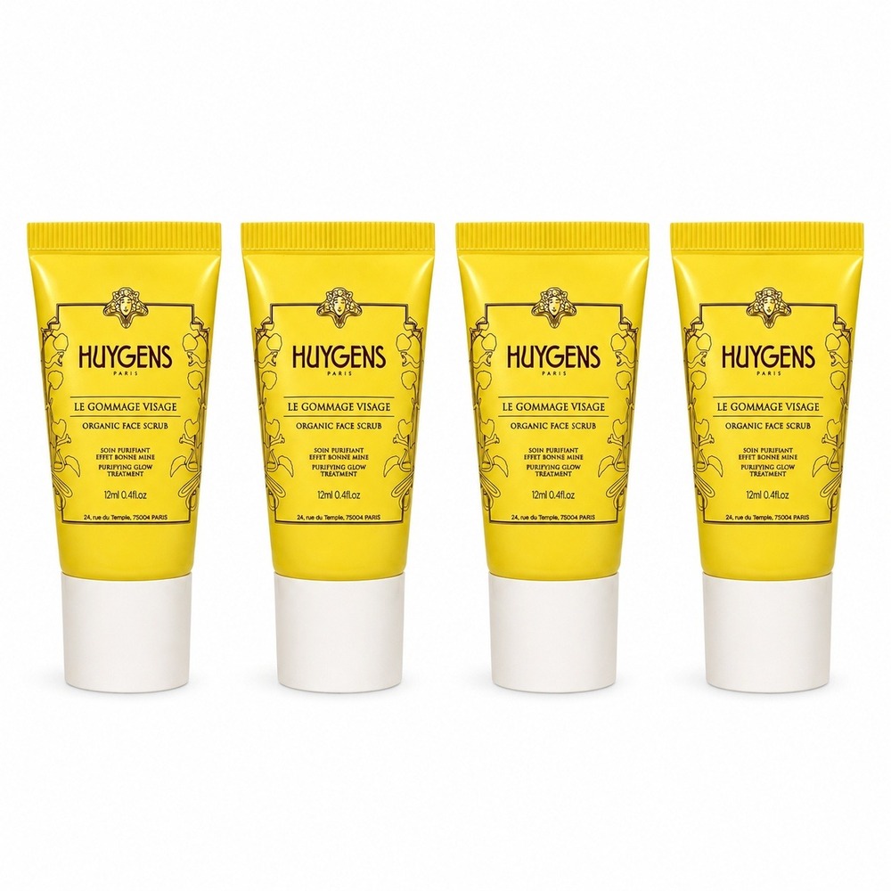 4 x Huygens Organic Face Scrub Travel Size 12ml/.4oz Newβ Sealed